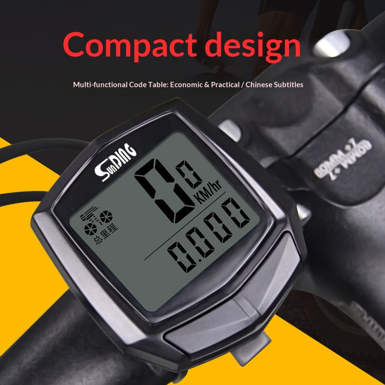 Professional Multi-Function Wired Bicycle Computer - Backlit LCD Speedometer for Precision Tracking
