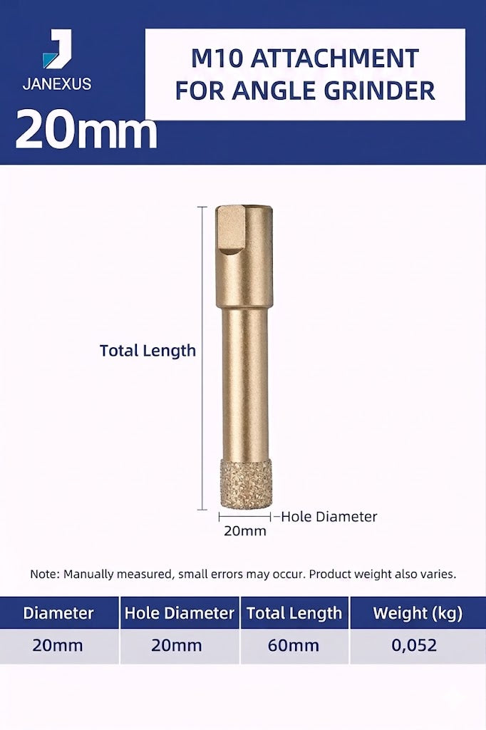 Diamond Core Drill Bit for Porcelain & Granite, M10