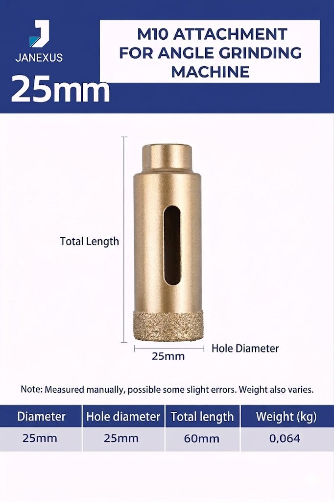 Diamond Core Drill Bit for Porcelain & Granite, M10