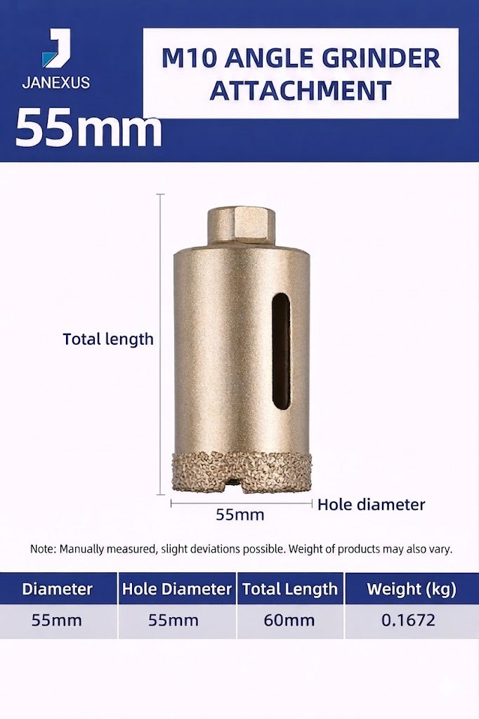 Diamond Core Drill Bit for Porcelain & Granite, M10