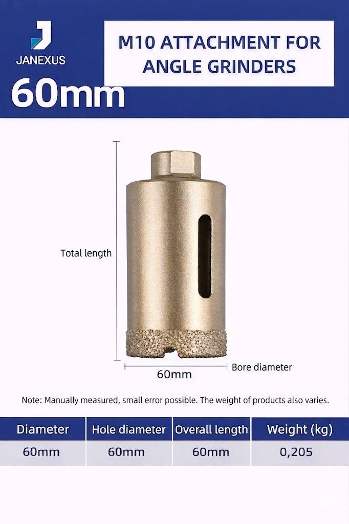 Diamond Core Drill Bit for Porcelain & Granite, M10