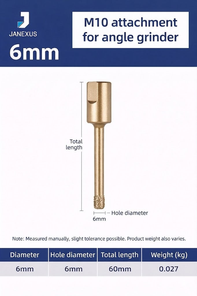 Diamond Core Drill Bit for Porcelain & Granite, M10