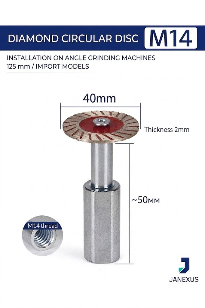 Mini Diamond Cutting Disc & M14 Adapter for Angle Grinder
