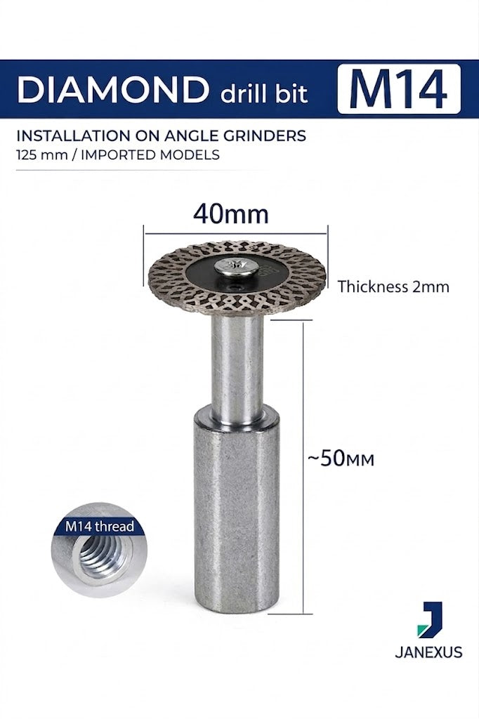 Mini Diamond Cutting Disc & M14 Adapter for Angle Grinder