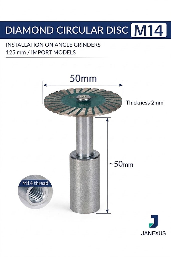 Mini Diamond Cutting Disc & M14 Adapter for Angle Grinder