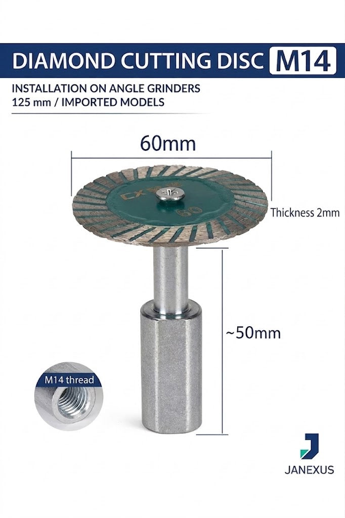 Mini Diamond Cutting Disc & M14 Adapter for Angle Grinder