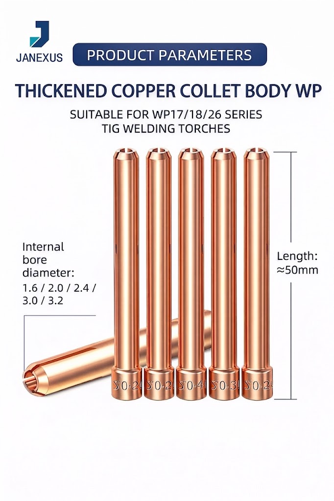 Copper Collet for TIG Torch, 10-Pack