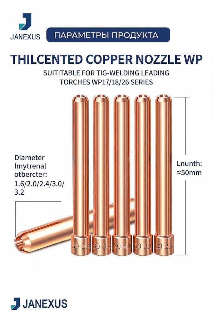 Copper Collet for TIG Torch, 10-Pack